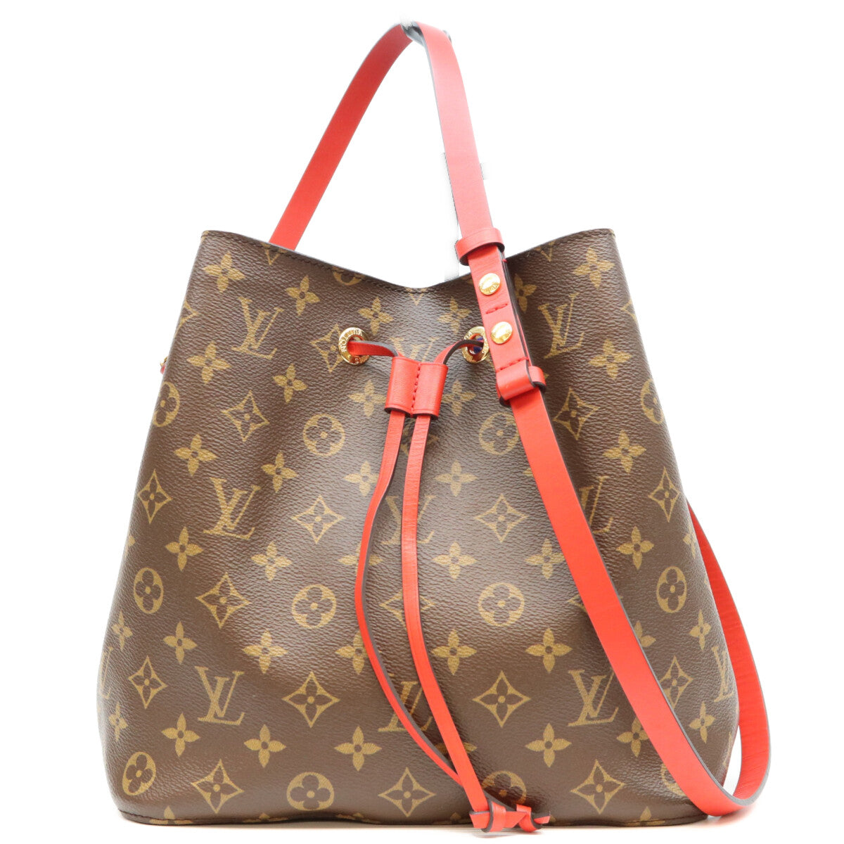 LOUIS VUITTON ルイヴィトン 17年 M44021 モノグラム コクリコレッド ネオノエMM ショルダーバッグ ショルダーバッグ
