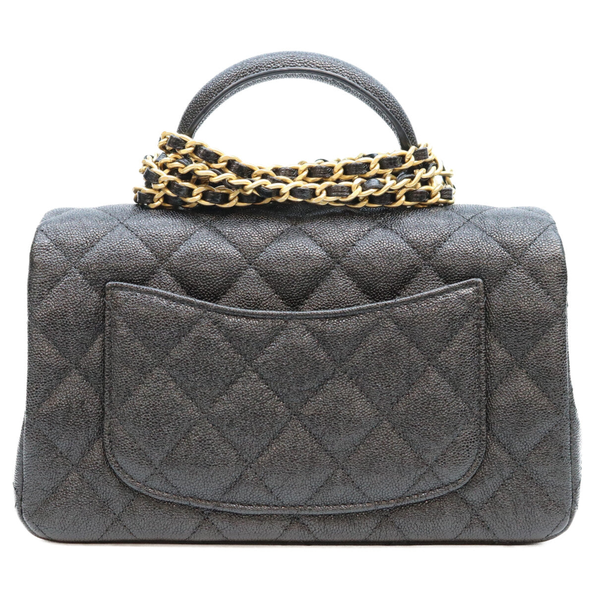 CHANEL シャネル 31番 AS2431 黒 キャビア ゴールド金具 トップハンドルミニマトラッセ20 ショルダーバッグ ショルダーバッグ