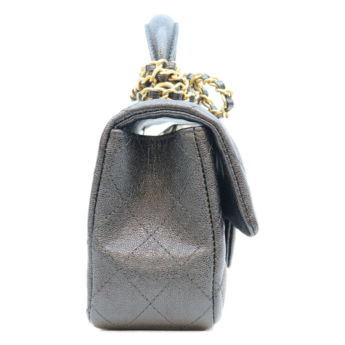 CHANEL シャネル 31番 AS2431 黒 キャビア ゴールド金具 トップハンドルミニマトラッセ20 ショルダーバッグ ショルダーバッグ