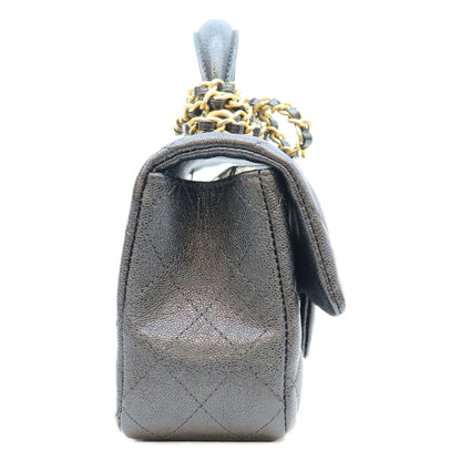 CHANEL シャネル 31番 AS2431 黒 キャビア ゴールド金具 トップハンドルミニマトラッセ20 ショルダーバッグ ショルダーバッグ