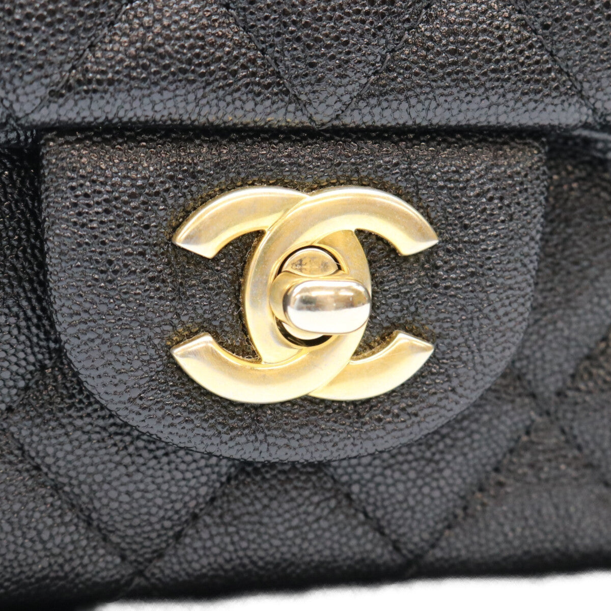 CHANEL シャネル 31番 AS2431 黒 キャビア ゴールド金具 トップハンドルミニマトラッセ20 ショルダーバッグ ショルダーバッグ