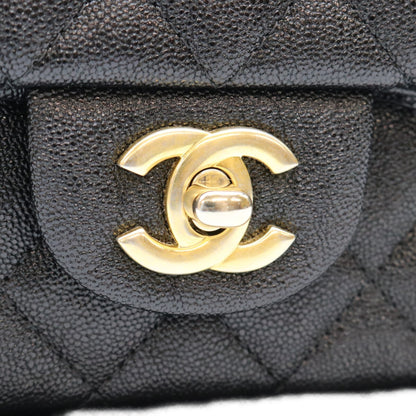 CHANEL シャネル 31番 AS2431 黒 キャビア ゴールド金具 トップハンドルミニマトラッセ20 ショルダーバッグ ショルダーバッグ