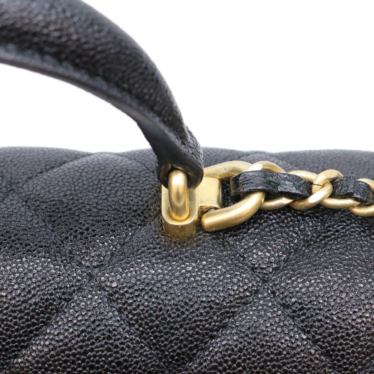 CHANEL シャネル 31番 AS2431 黒 キャビア ゴールド金具 トップハンドルミニマトラッセ20 ショルダーバッグ ショルダーバッグ