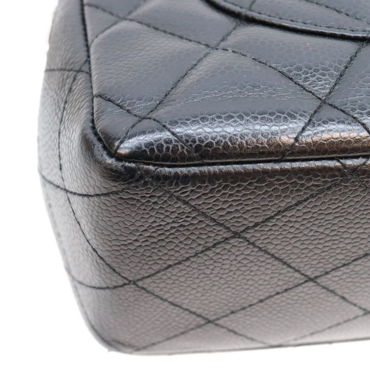 CHANEL シャネル 12番 A28600 黒 キャビア G金具 シングル デカマトラッセ30 ショルダーバッグ