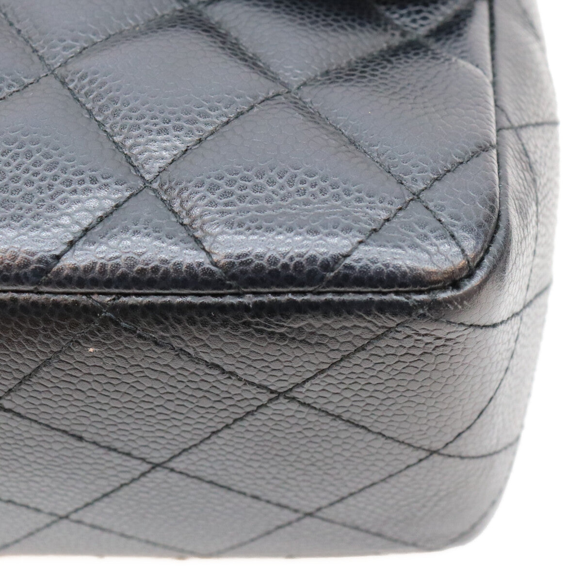 CHANEL シャネル 12番 A28600 黒 キャビア G金具 シングル デカマトラッセ30 ショルダーバッグ
