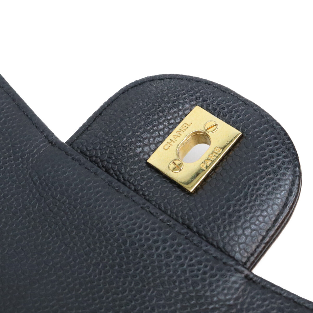 CHANEL シャネル 12番 A28600 黒 キャビア G金具 シングル デカマトラッセ30 ショルダーバッグ
