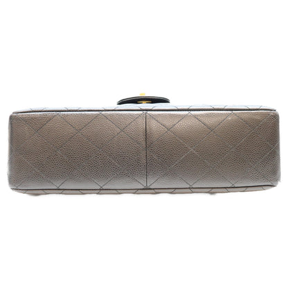CHANEL シャネル 12番 A28600 黒 キャビア G金具 シングル デカマトラッセ30 ショルダーバッグ