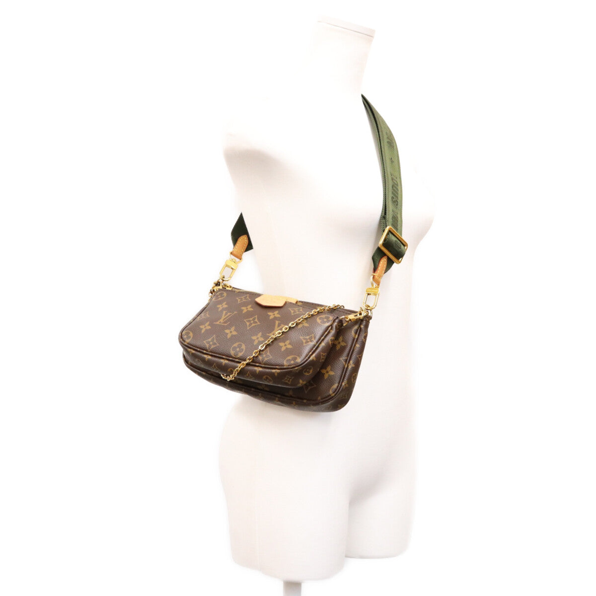 LOUIS VUITTON ルイヴィトン 20年 M44813 モノグラム カーキ ミュルティポシェットアクセソワール ショルダーバッグ ショルダーバッグ