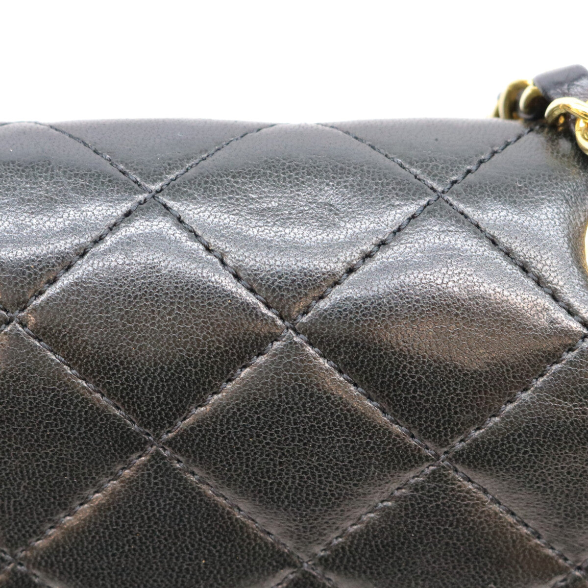 CHANEL シャネル 0番 黒 ラム パリ限定 Wフラップ マトラッセ26 ショルダーバッグ ショルダーバッグ