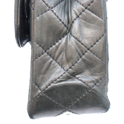 CHANEL シャネル 0番 黒 ラム パリ限定 Wフラップ マトラッセ26 ショルダーバッグ ショルダーバッグ