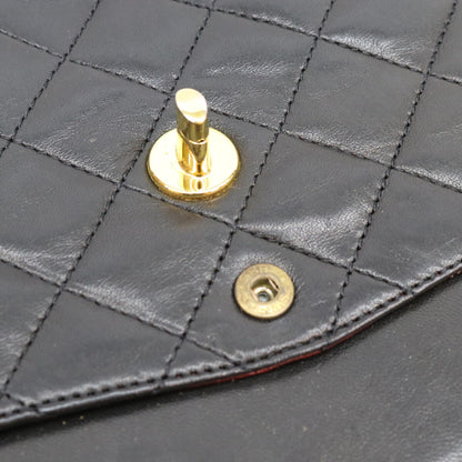 CHANEL シャネル 0番 黒 ラム パリ限定 Wフラップ マトラッセ26 ショルダーバッグ ショルダーバッグ