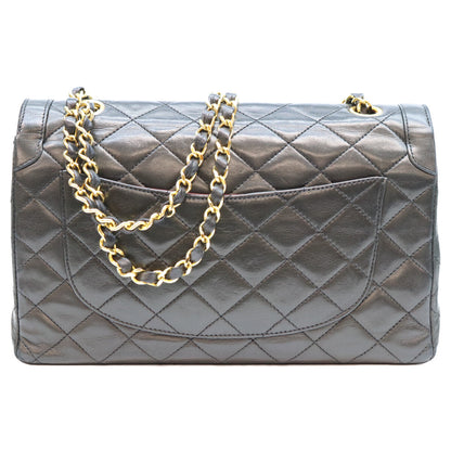 CHANEL シャネル 0番 黒 ラム パリ限定 Wフラップ マトラッセ26 ショルダーバッグ ショルダーバッグ