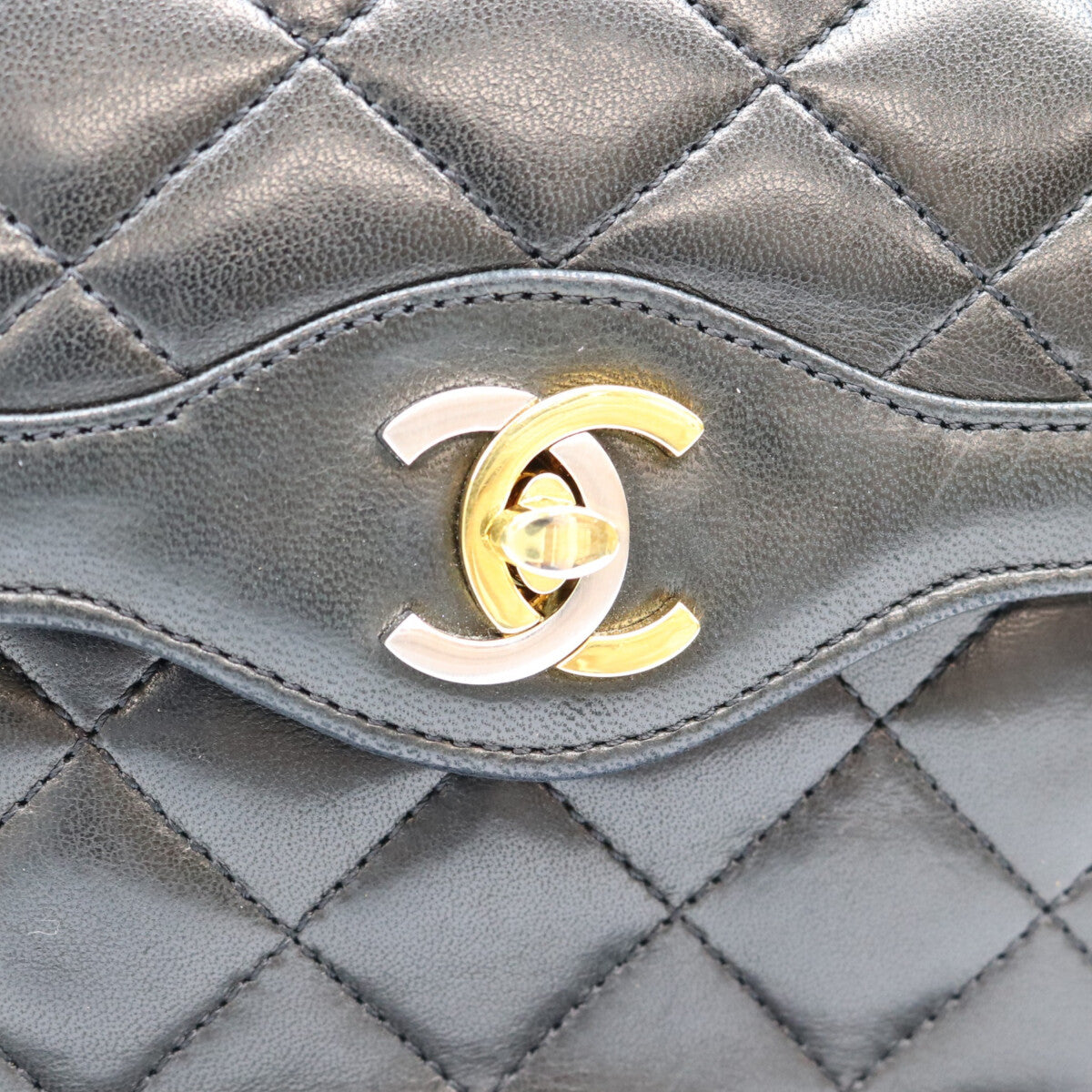 CHANEL シャネル 0番 黒 ラム パリ限定 Wフラップ マトラッセ26 ショルダーバッグ ショルダーバッグ