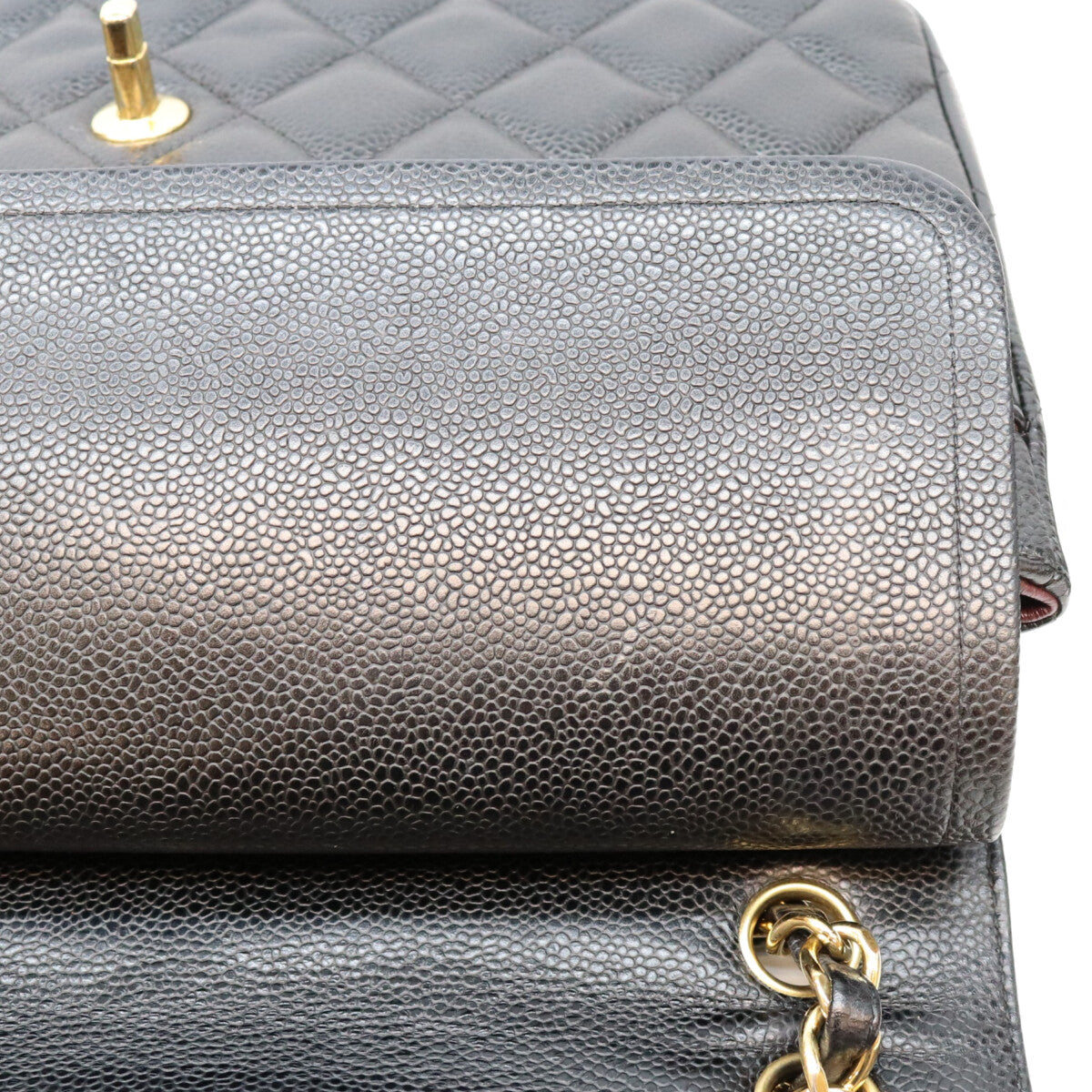 CHANEL シャネル A58600 29番 黒 キャビア G金具 Wフラップ デカマトラッセ30 ショルダーバッグ ショルダーバッグ