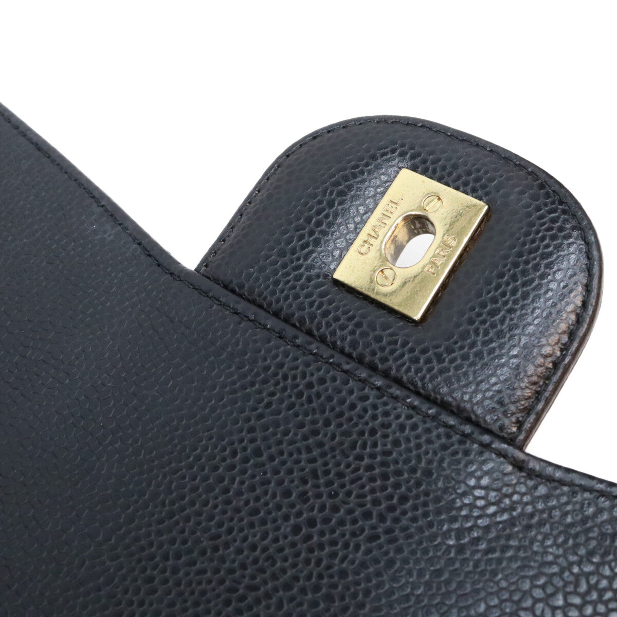 CHANEL シャネル A58600 29番 黒 キャビア G金具 Wフラップ デカマトラッセ30 ショルダーバッグ ショルダーバッグ