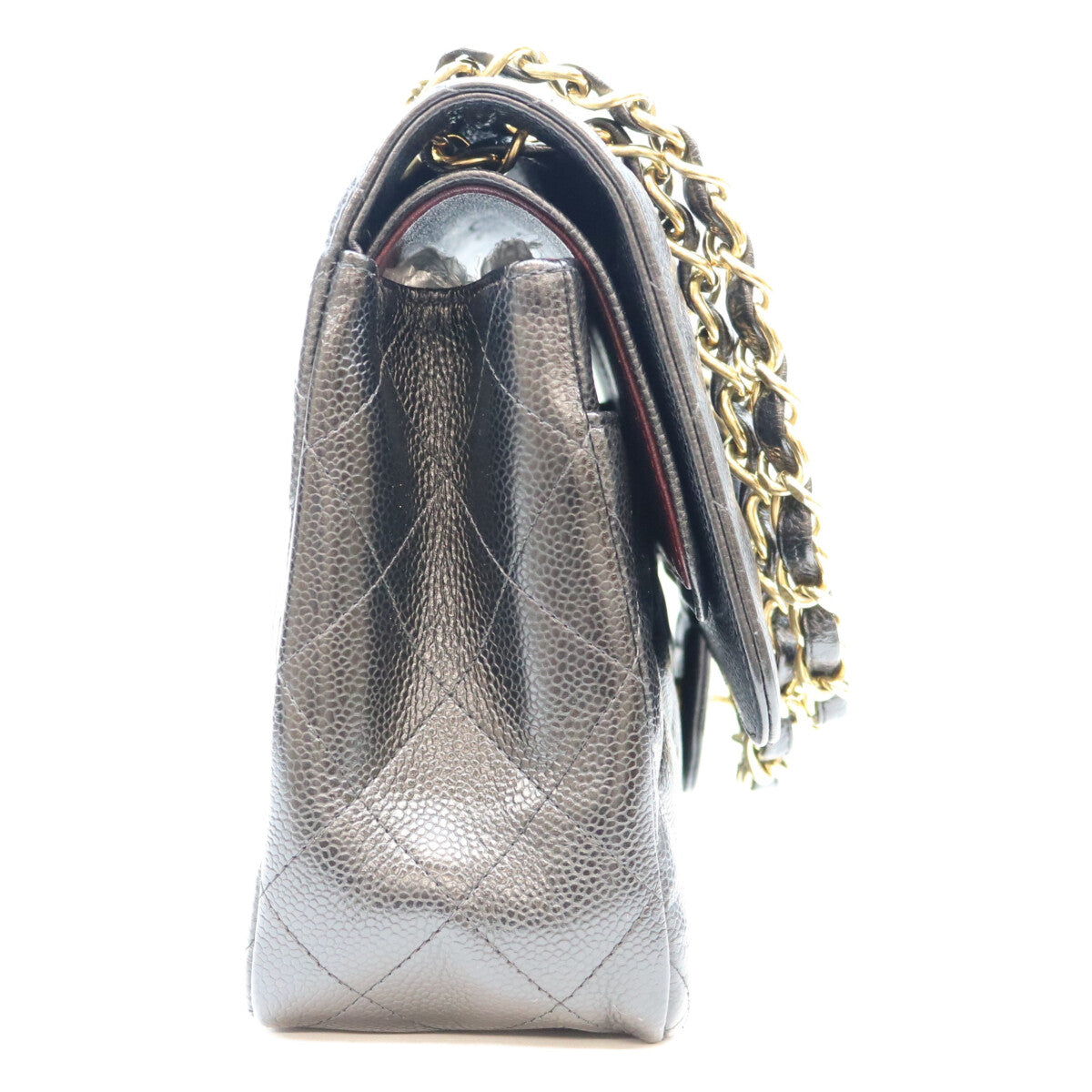 CHANEL シャネル A58600 29番 黒 キャビア G金具 Wフラップ デカマトラッセ30 ショルダーバッグ ショルダーバッグ