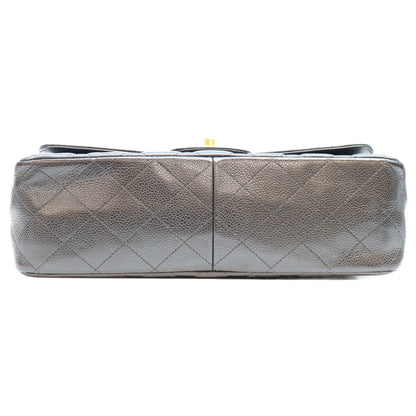 CHANEL シャネル A58600 29番 黒 キャビア G金具 Wフラップ デカマトラッセ30 ショルダーバッグ ショルダーバッグ