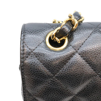 CHANEL シャネル A58600 29番 黒 キャビア G金具 Wフラップ デカマトラッセ30 ショルダーバッグ ショルダーバッグ