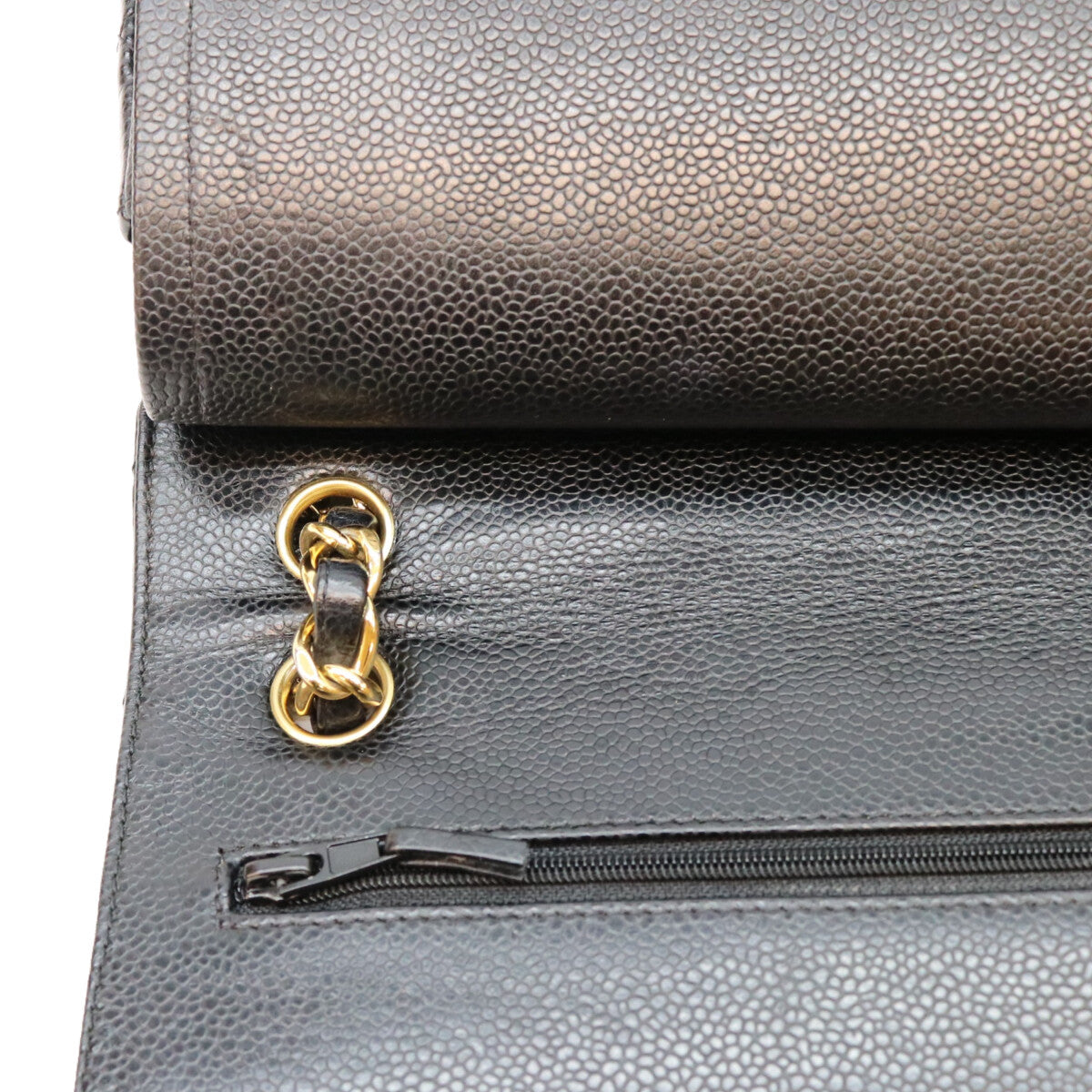 CHANEL シャネル A58600 29番 黒 キャビア G金具 Wフラップ デカマトラッセ30 ショルダーバッグ ショルダーバッグ