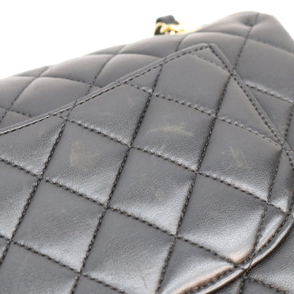 CHANEL シャネル 19番 AO1113 黒 ラム G金具 マトラッセ23 ショルダーバック ショルダーバッグ