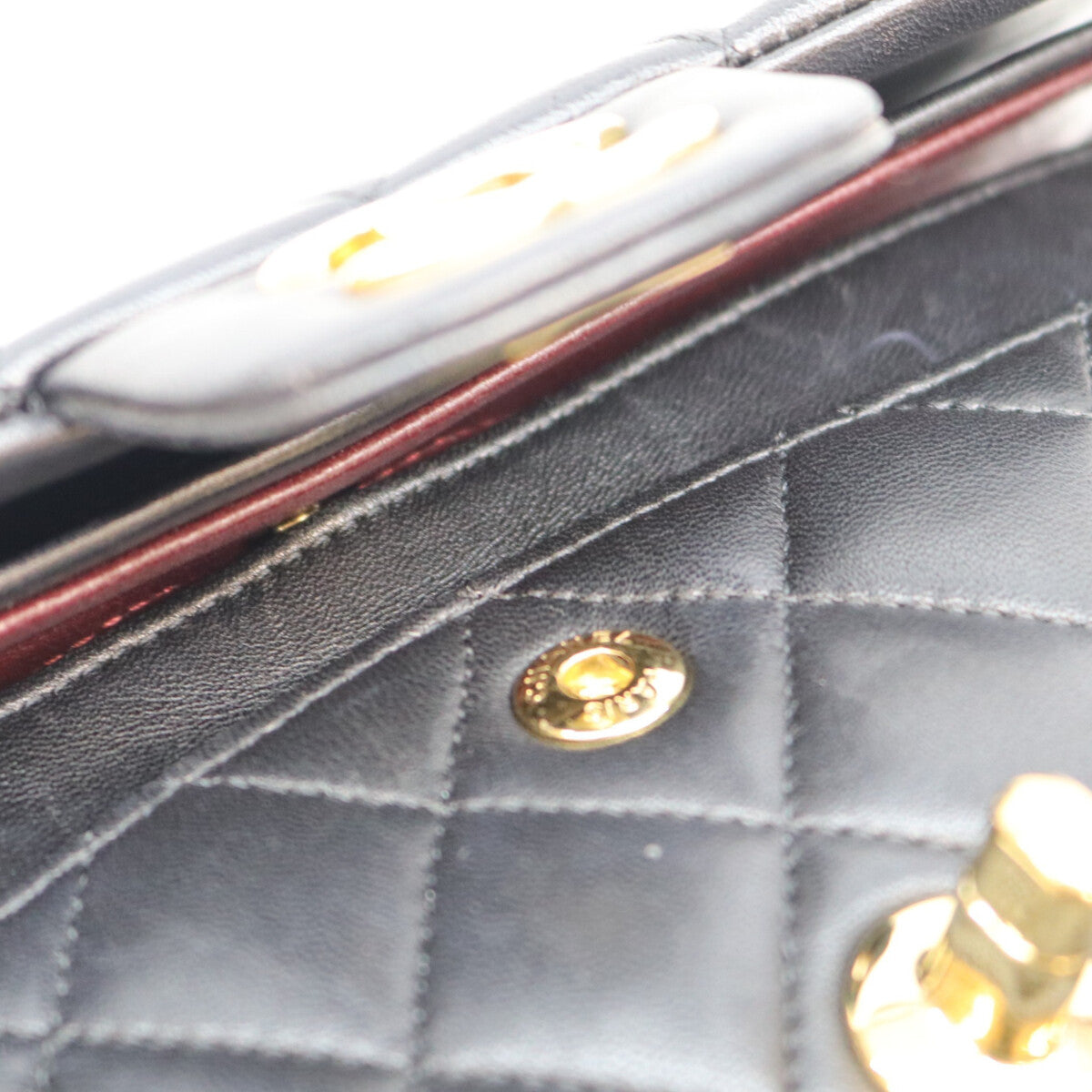 CHANEL シャネル 19番 AO1113 黒 ラム G金具 マトラッセ23 ショルダーバック ショルダーバッグ