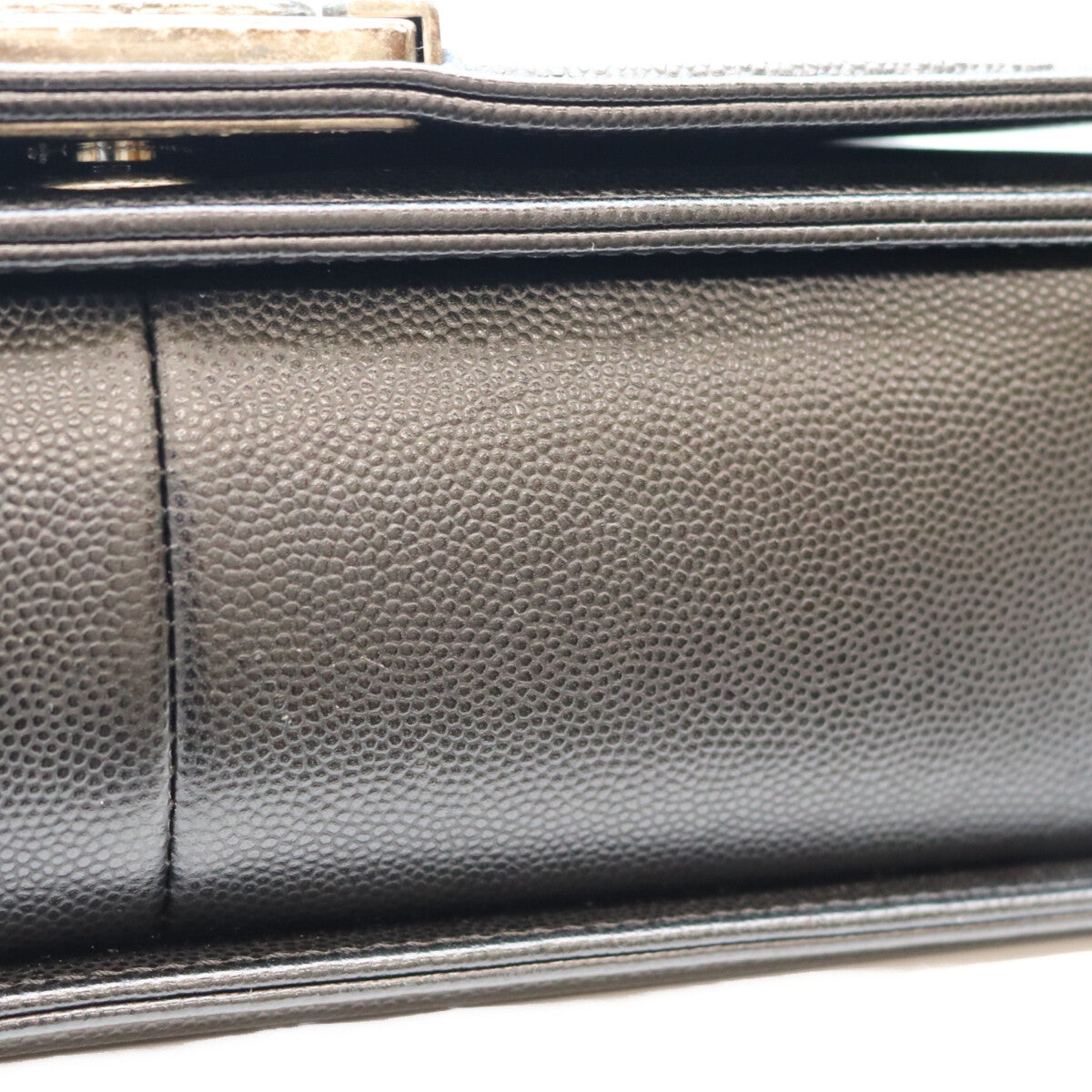 CHANEL シャネル A67086 黒 キャビア SV金具 ボーイシャネル25 ミディアム チェーンショルダーバッグ ショルダーバッグ