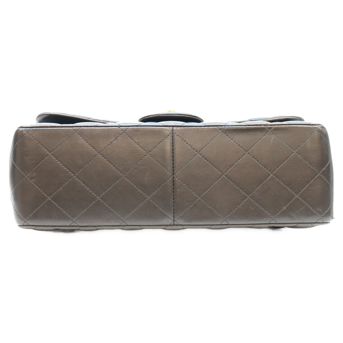 CHANEL シャネル 18番 A58600 黒 ラム G金具 Wフラップ デカマトラッセ30 ショルダーバック ショルダーバッグ