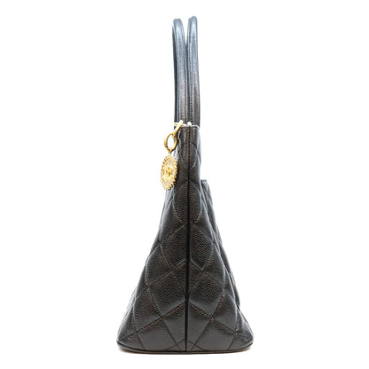 CHANEL シャネル 6番 A01804 黒 G金具 キャビア 復刻トートバッグ トートバッグ