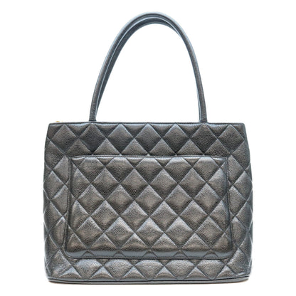 CHANEL シャネル 6番 A01804 黒 G金具 キャビア 復刻トートバッグ トートバッグ