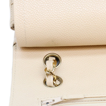 CHANEL シャネル 16番 A01112 ライトベージュ キャビア G金具 マトラッセ25 ショルダーバッグ ショルダーバッグ