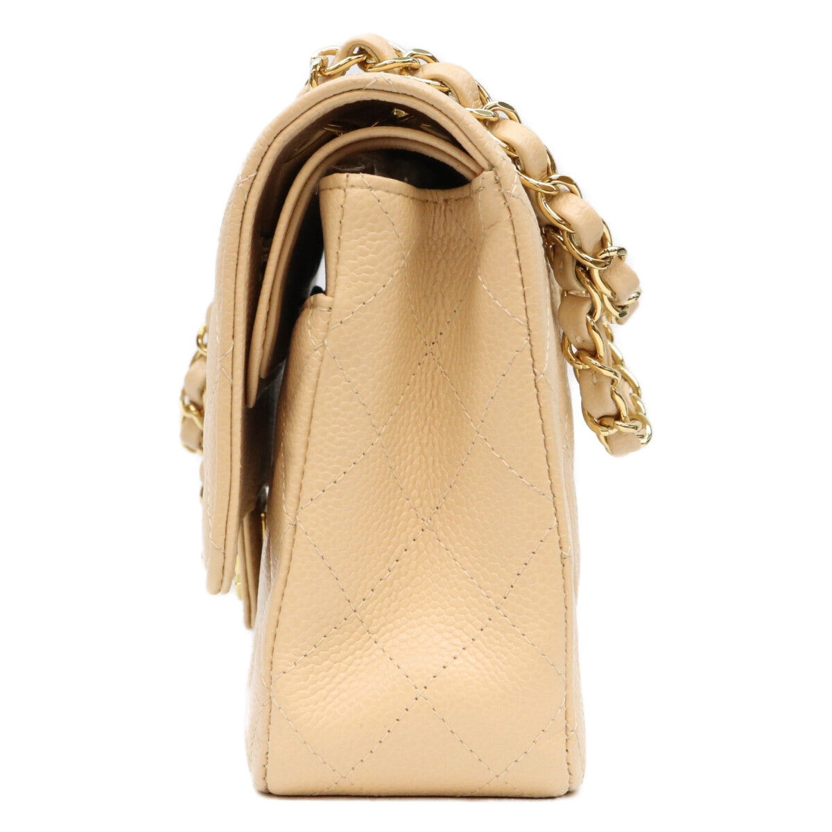 CHANEL シャネル 16番 A01112 ライトベージュ キャビア G金具 マトラッセ25 ショルダーバッグ ショルダーバッグ