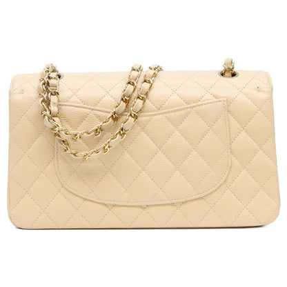 CHANEL シャネル 16番 A01112 ライトベージュ キャビア G金具 マトラッセ25 ショルダーバッグ ショルダーバッグ