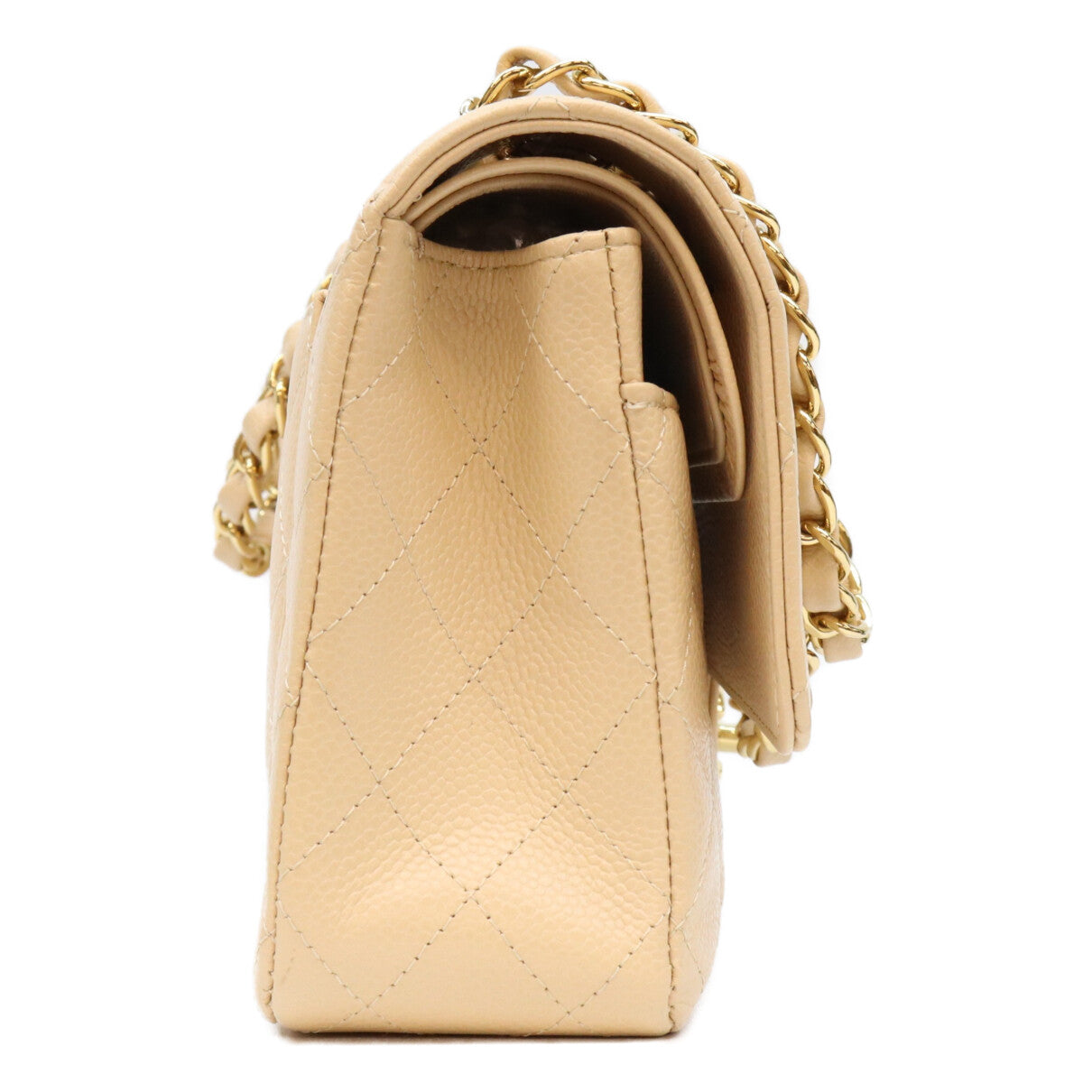 CHANEL シャネル 16番 A01112 ライトベージュ キャビア G金具 マトラッセ25 ショルダーバッグ ショルダーバッグ