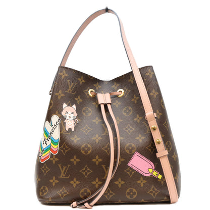 LOUIS VUITTON ルイヴィトン 19年 M44022 モノグラム ローズプードル ワールドツアー ネオノエMM ショルダーバッグ ショルダーバッグ