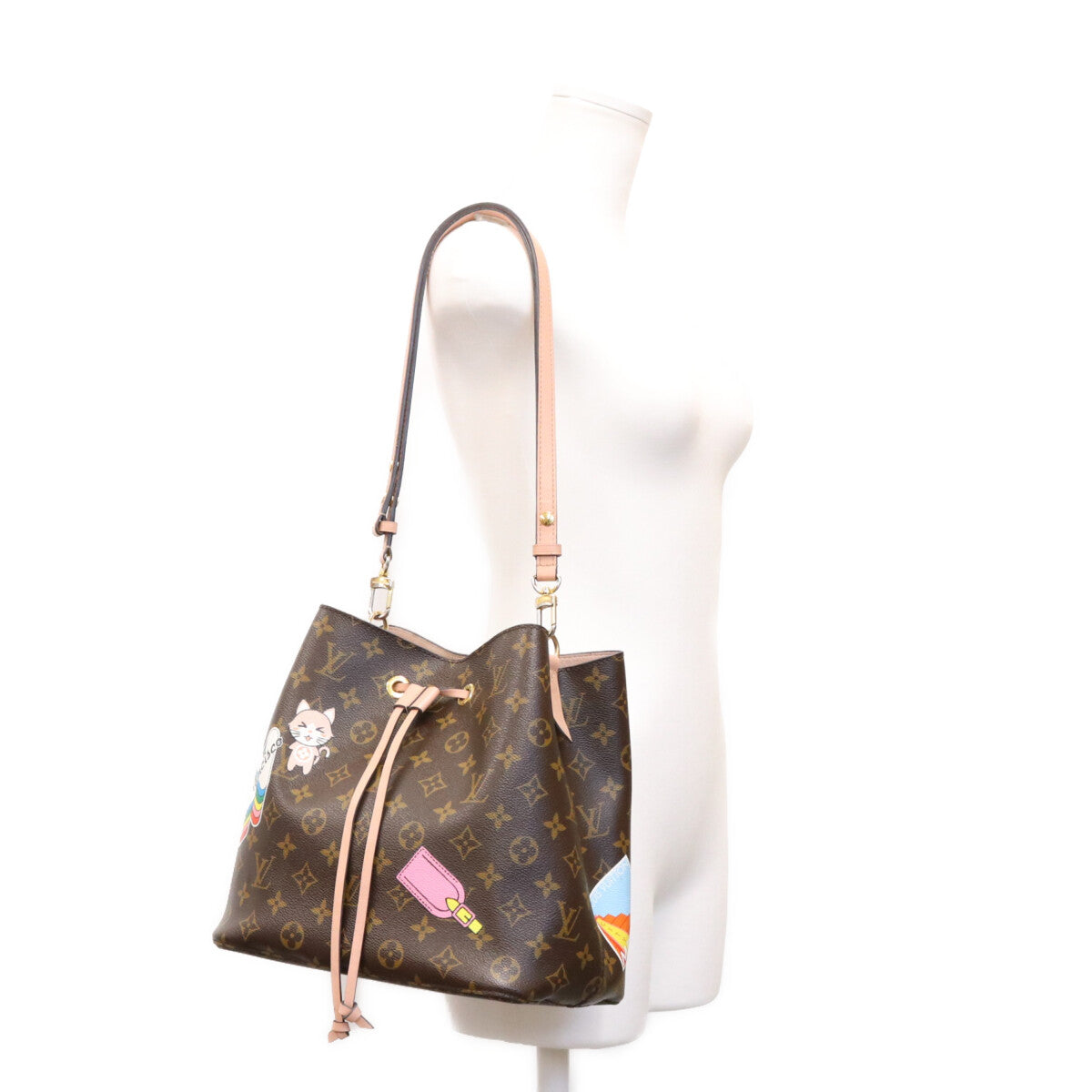 LOUIS VUITTON ルイヴィトン 19年 M44022 モノグラム ローズプードル ワールドツアー ネオノエMM ショルダーバッグ ショルダーバッグ