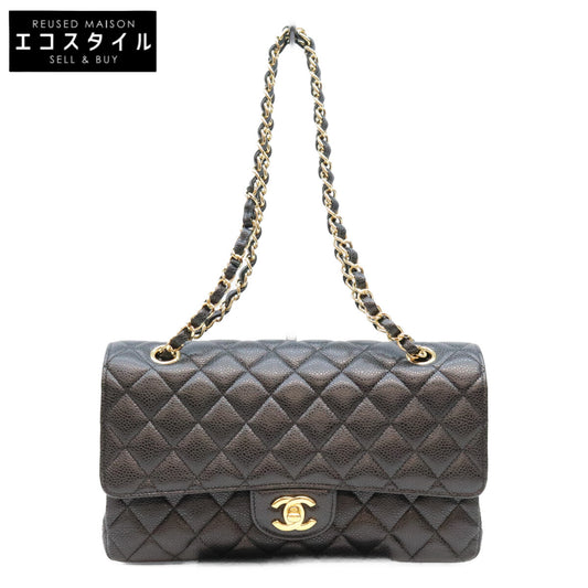 CHANEL シャネル 19番 A01112 黒 キャビア G金具 マトラッセ25 クラシックフラップ ショルダーバッグ ショルダーバッグ