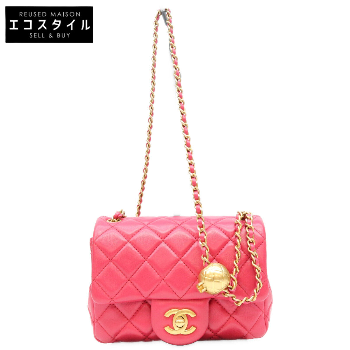 CHANEL シャネル 29番 AS1786 ネオピンク ラム G金具 パールクラッシュ ココボール ミニマトラッセ17 ショルダーバッグ ショルダーバッグ