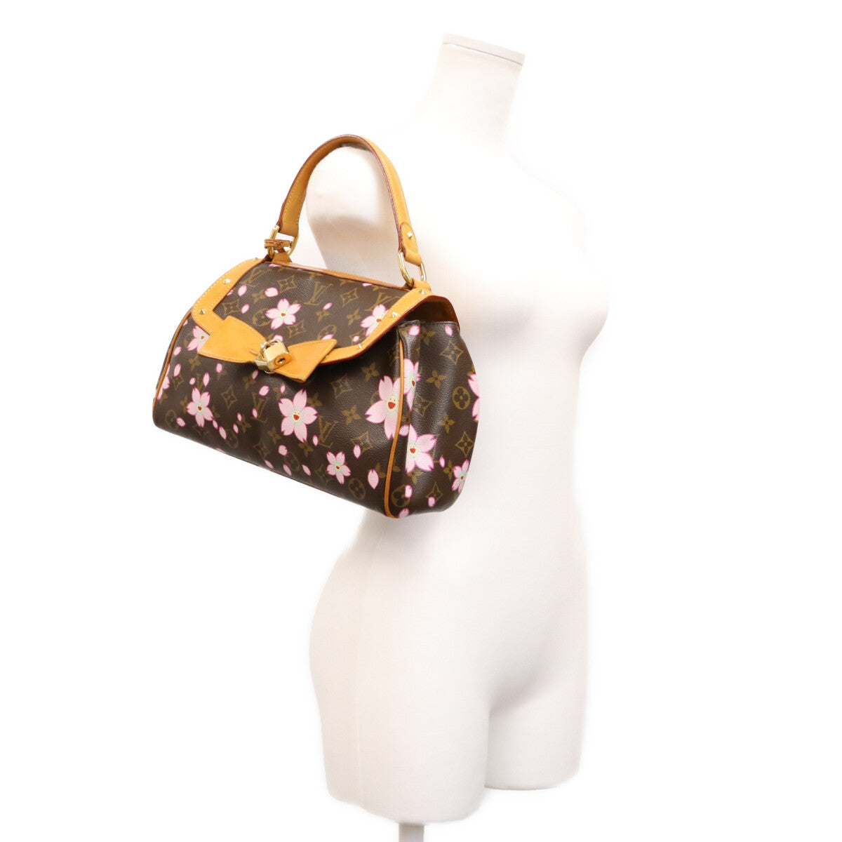 LOUIS VUITTON ルイヴィトン 03年 M92012 モノグラムチェリーブロッサム ブラウン サックレトロPM ハンドバッグ