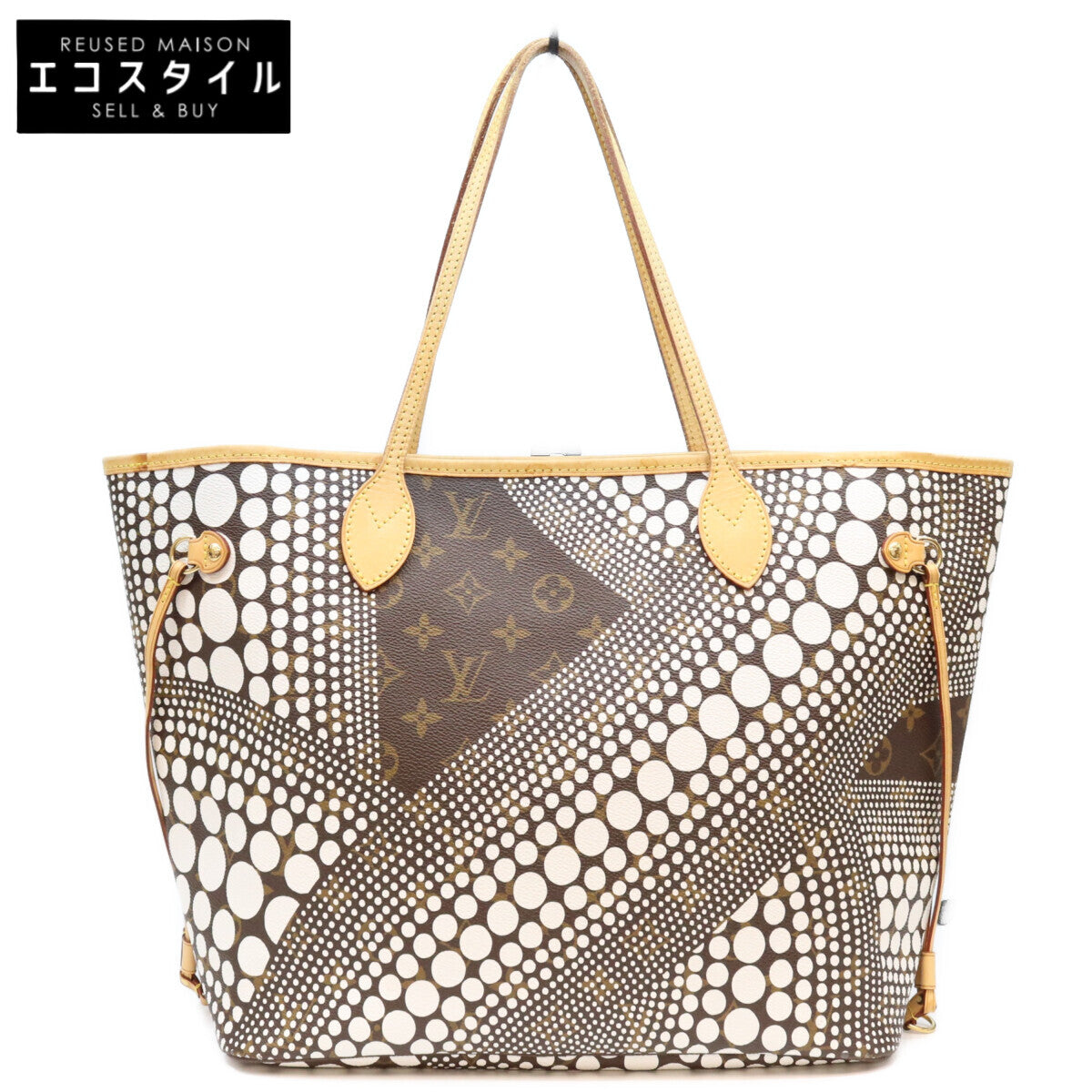 LOUIS VUITTON ルイヴィトン ×草間彌生 12年 M40684 モノグラムウェーブ ネヴァーフルMM トートバッグ トートバッグ