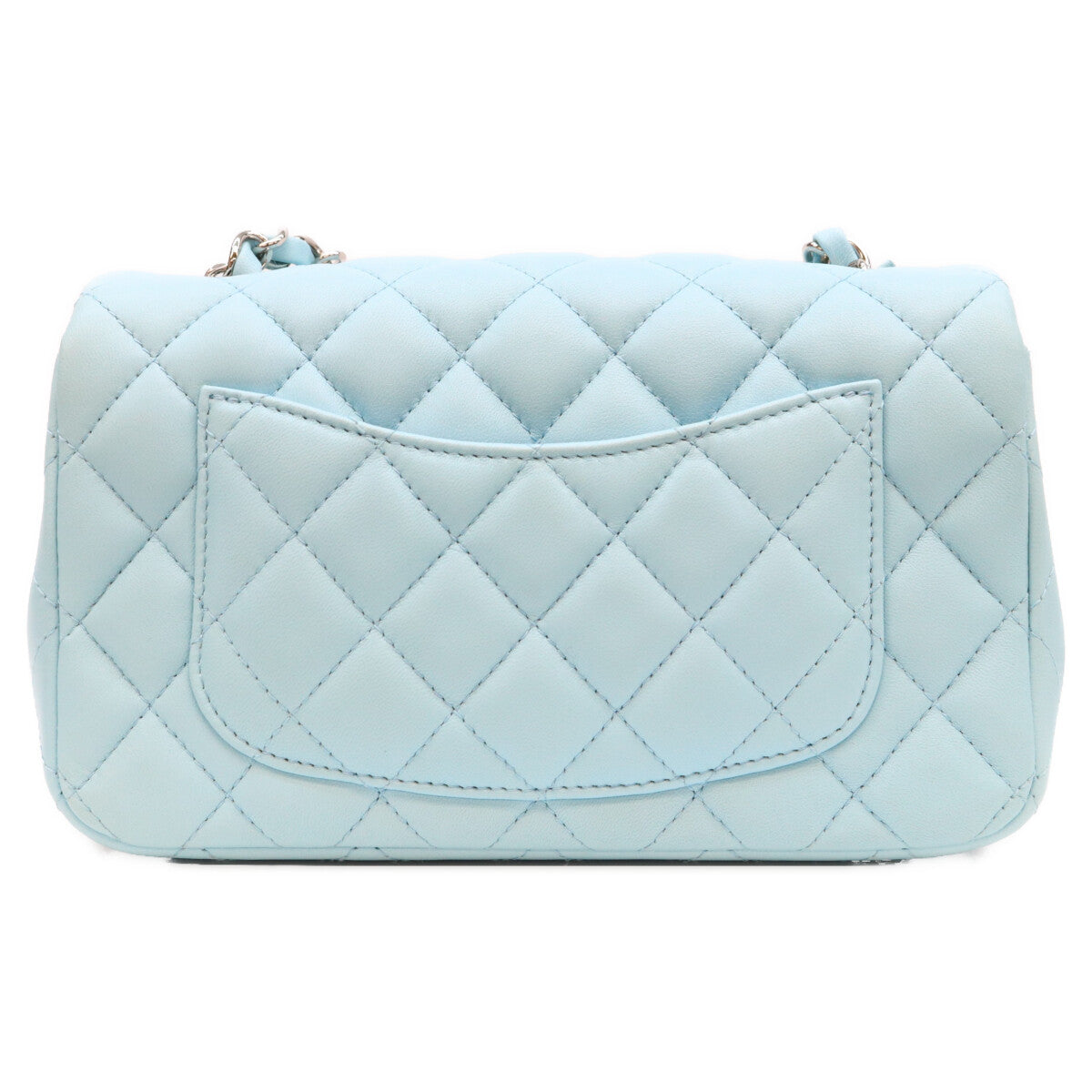 CHANEL シャネル 31番 A69900 サックスブルー ラム シルバー金具 ミニマトラッセ20 ミニクラシックフラップ ショルダーバッグ ショルダーバッグ
