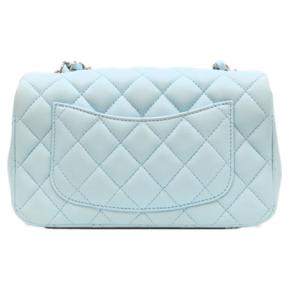 CHANEL シャネル 31番 A69900 サックスブルー ラム シルバー金具 ミニマトラッセ20 ミニクラシックフラップ ショルダーバッグ ショルダーバッグ