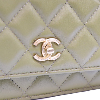 CHANEL シャネル カーキ ラム G金具 マトラッセ トップハンドル 2WAY チェーン バック ショルダーバッグ
