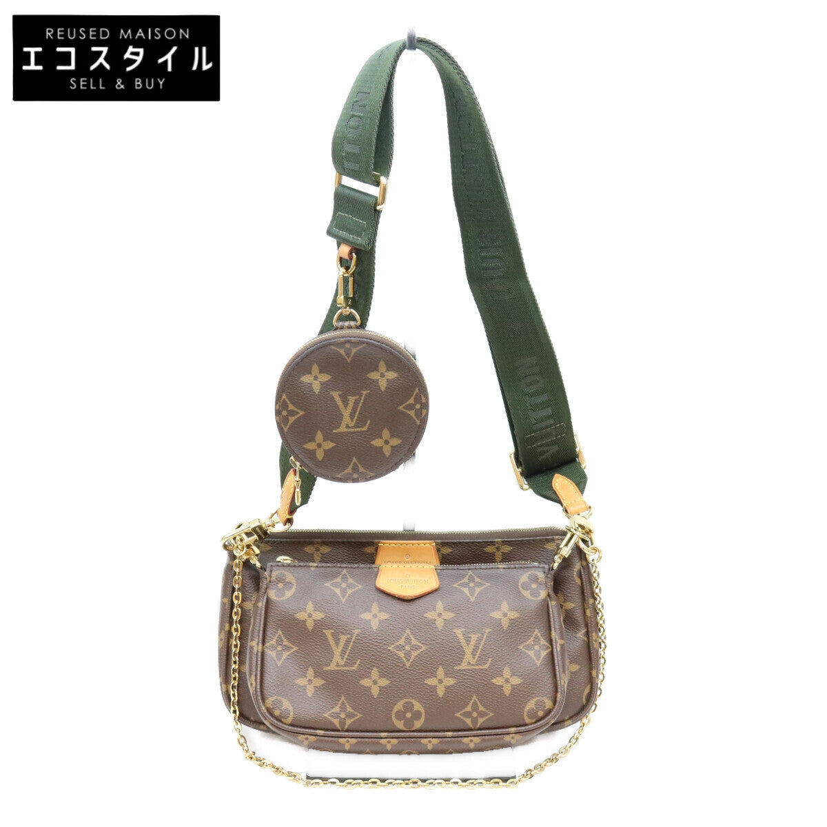 LOUIS VUITTON ルイヴィトン M44813 モノグラム カーキ ミュルティポシェットアクセソワール ショルダーバッグ ショルダーバッグ