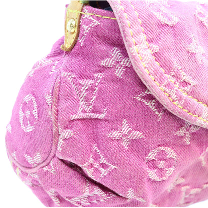 LOUIS VUITTON ルイヴィトン 06年 M95216 モノグラムデニム フューシャピンク ミニプリーティ ショルダーバッグ ショルダーバッグ