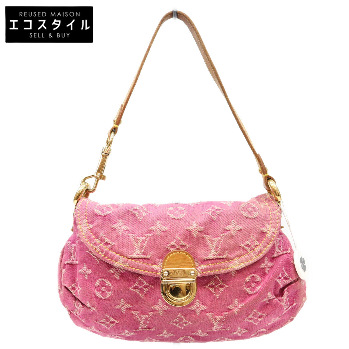 LOUIS VUITTON ルイヴィトン 06年 M95216 モノグラムデニム フューシャピンク ミニプリーティ ショルダーバッグ ショルダーバッグ