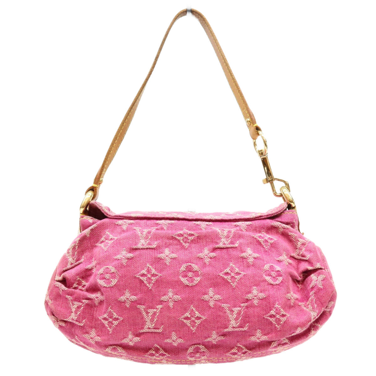 LOUIS VUITTON ルイヴィトン 06年 M95216 モノグラムデニム フューシャピンク ミニプリーティ ショルダーバッグ ショルダーバッグ