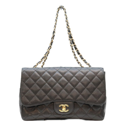CHANEL シャネル 13番 A28600 黒 キャビア G金具 シングル デカマトラッセ30 ショルダーバッグ ショルダーバッグ