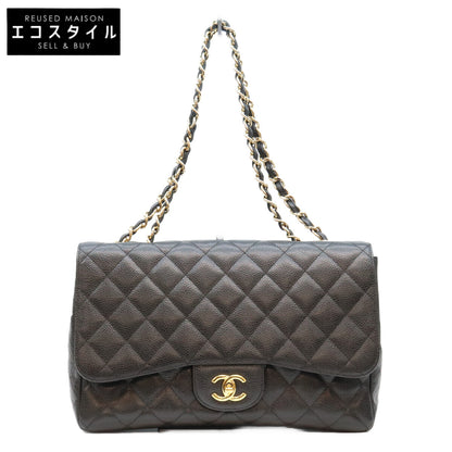 CHANEL シャネル 13番 A28600 黒 キャビア G金具 シングル デカマトラッセ30 ショルダーバッグ ショルダーバッグ