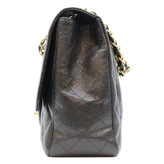 CHANEL シャネル 13番 A28600 黒 キャビア G金具 シングル デカマトラッセ30 ショルダーバッグ ショルダーバッグ