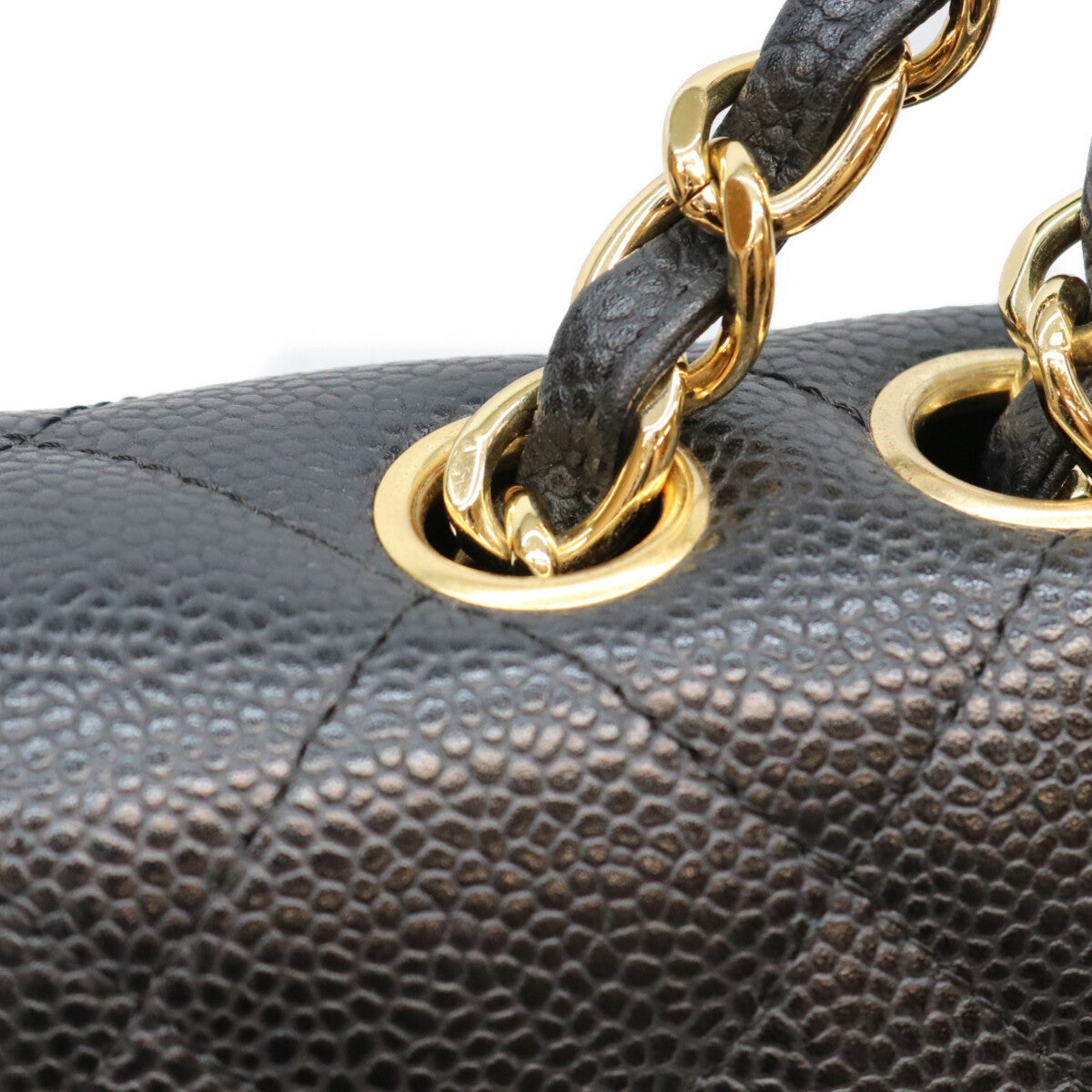 CHANEL シャネル 13番 A28600 黒 キャビア G金具 シングル デカマトラッセ30 ショルダーバッグ ショルダーバッグ